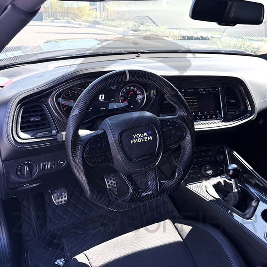 2015-2023 Dodge Charger/Challenger/Durango/WK2 Jeep SRT/Trackhawk Carbon Fiber Steering Wheel - Steering Wheels