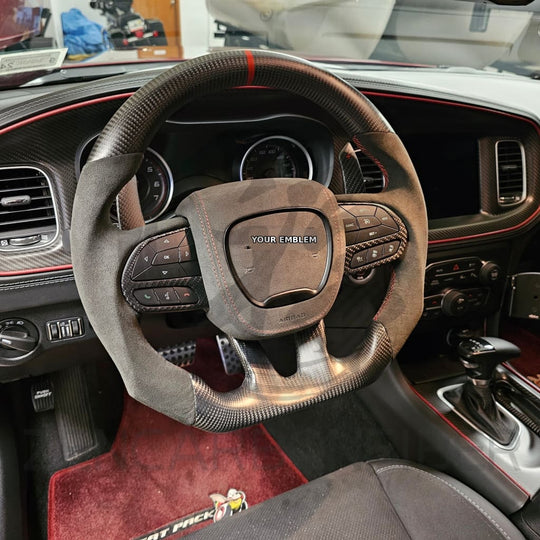 2015-2023 Dodge Charger/Challenger/Durango/WK2 Jeep SRT/Trackhawk Carbon Fiber Steering Wheel - Steering Wheels