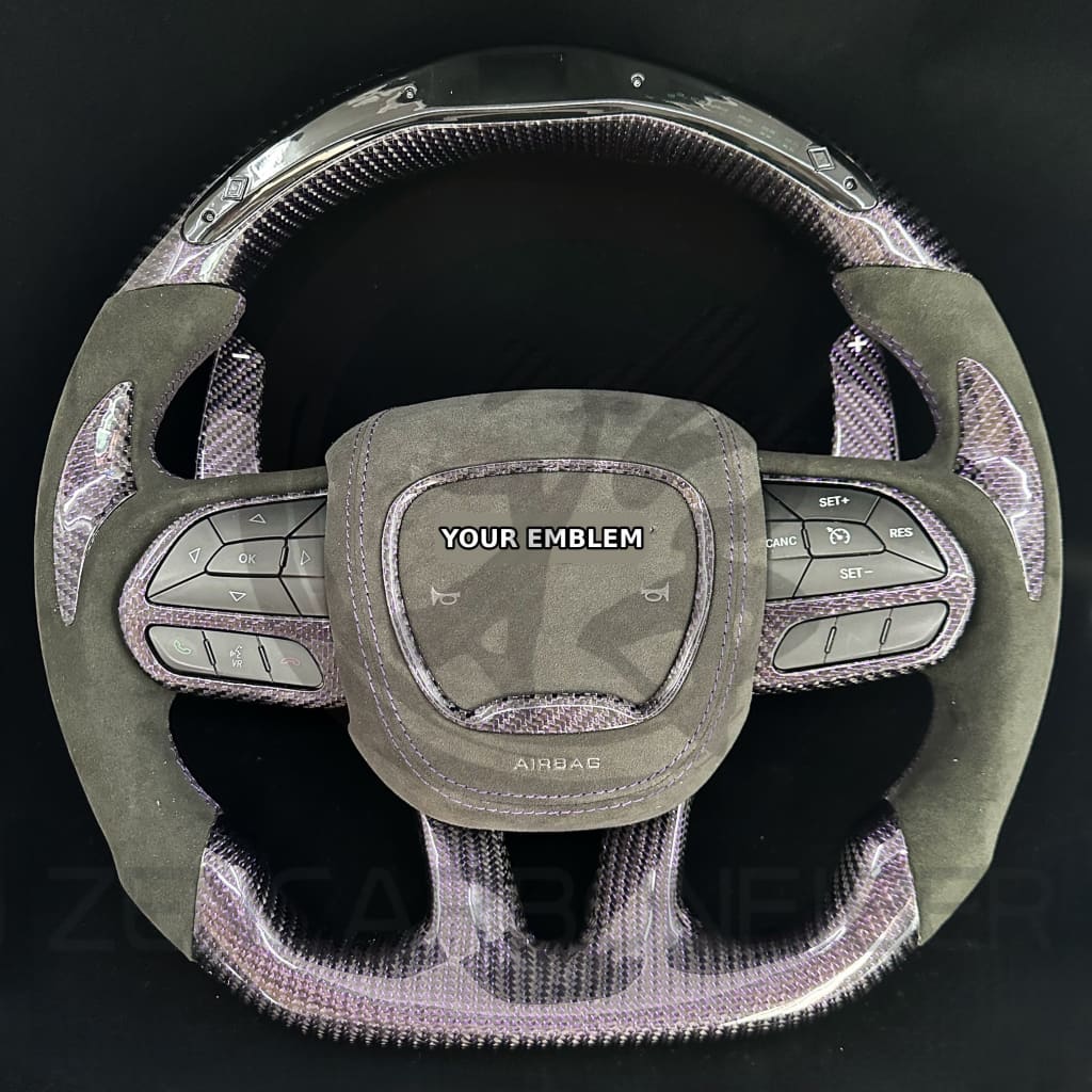 2015-2023 Dodge Charger/Challenger/Durango/WK2 Jeep SRT/Trackhawk Carbon Fiber Steering Wheel - Steering Wheels