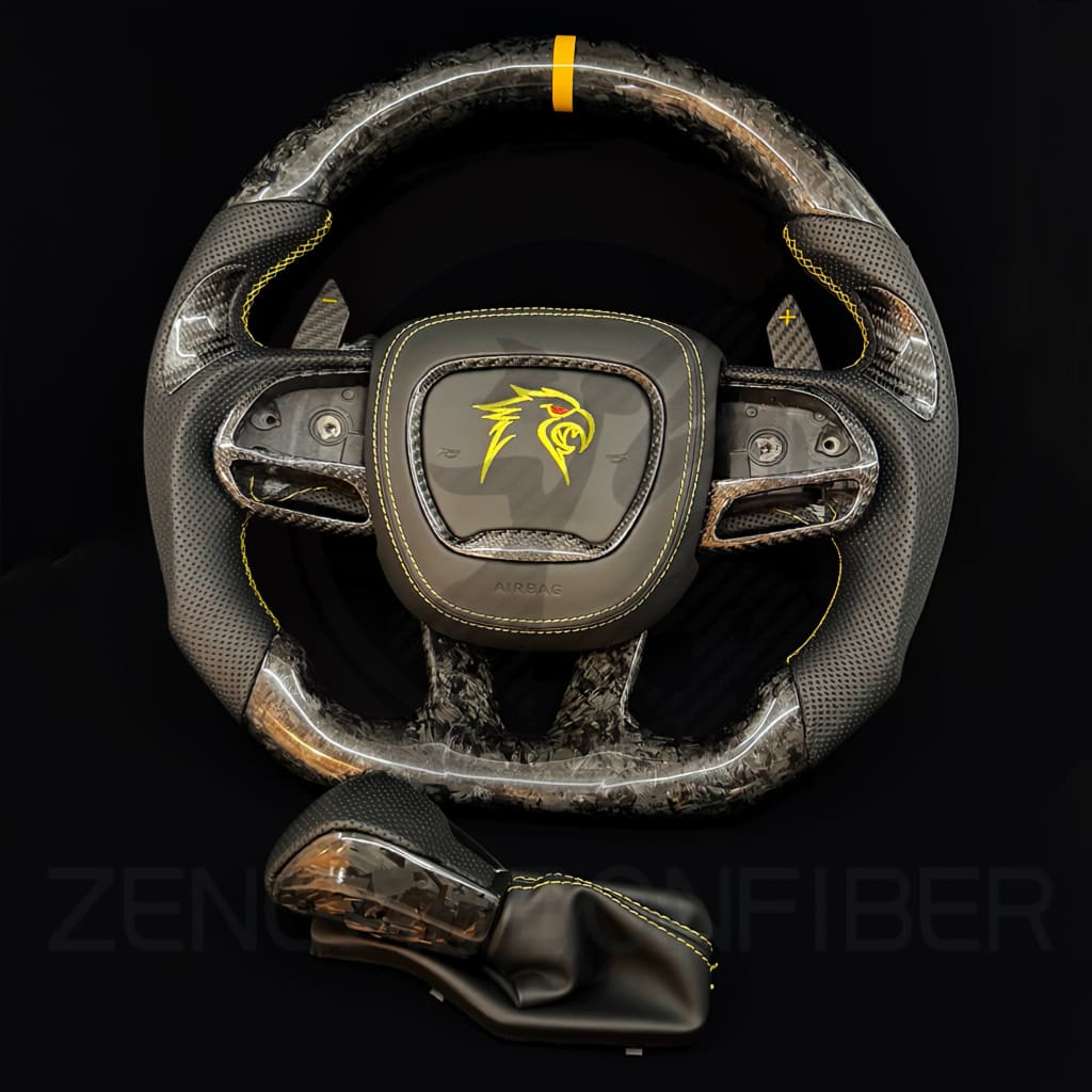 2015-2023 Dodge Charger/Challenger/Durango/WK2 Jeep SRT/Trackhawk Carbon Fiber Steering Wheel - Steering Wheels