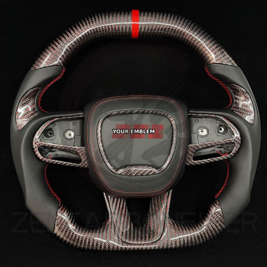 2015-2023 Dodge Charger/Challenger/Durango/WK2 Jeep SRT/Trackhawk Carbon Fiber Steering Wheel - Steering Wheels
