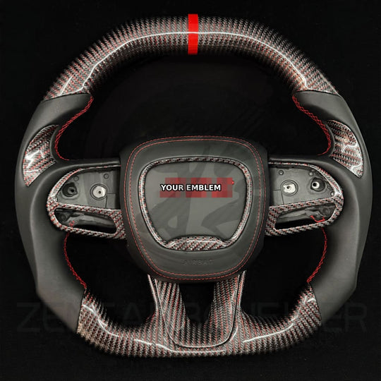 2015-2023 Dodge Charger/Challenger/Durango/WK2 Jeep SRT/Trackhawk Carbon Fiber Steering Wheel - Steering Wheels
