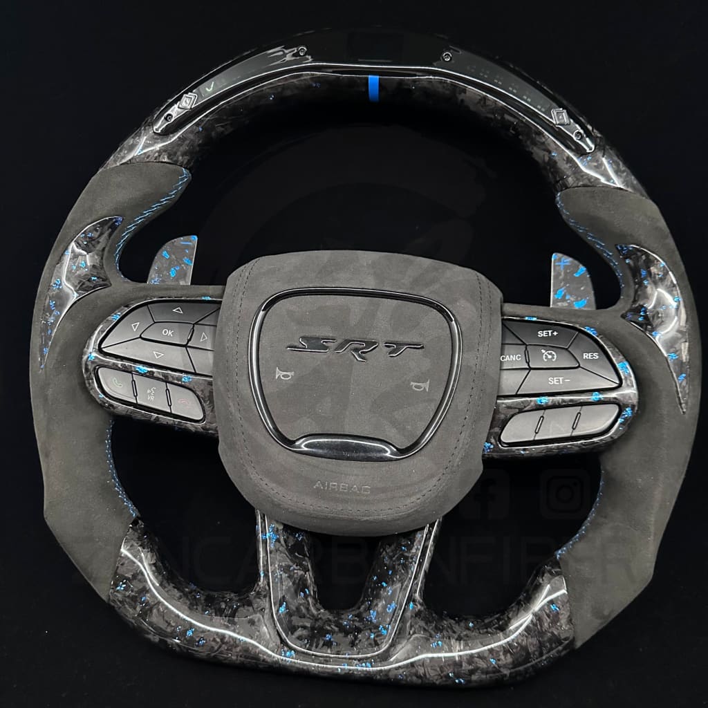 2015 + Dodge Charger/Challenger/Durango/Wk2 Jeep Srt/Trackhawk Carbon Fiber Steering Wheel Steering