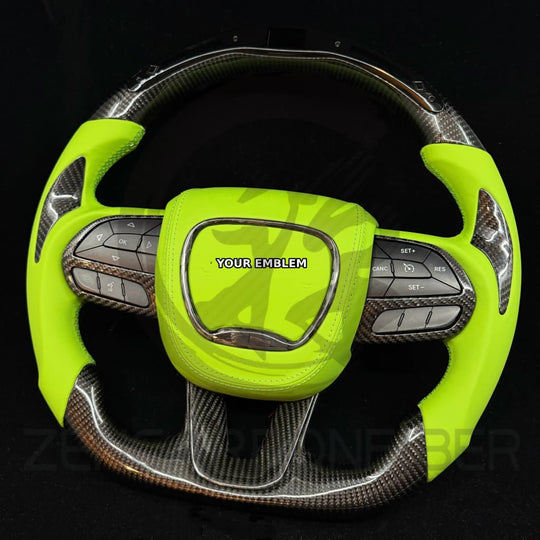 2015-2023 Dodge Charger/Challenger/Durango/WK2 Jeep SRT/Trackhawk Carbon Fiber Steering Wheel - Steering Wheels