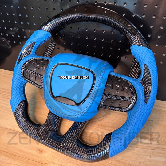 2015-2023 Dodge Charger/Challenger/Durango/WK2 Jeep SRT/Trackhawk Carbon Fiber Steering Wheel - Steering Wheels