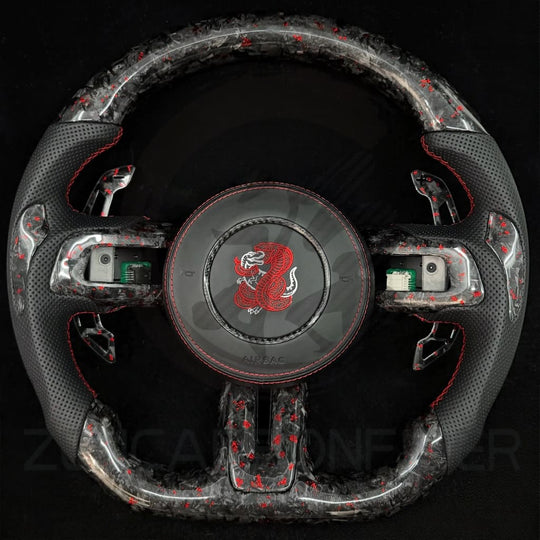 2015-2023 S550 Ford Mustang Carbon Fiber Steering Wheel - Steering Wheels