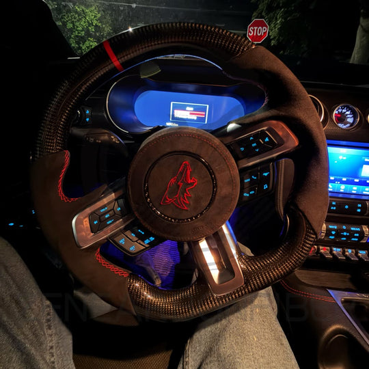 2015-2023 S550 Ford Mustang Carbon Fiber Steering Wheel - Steering Wheels