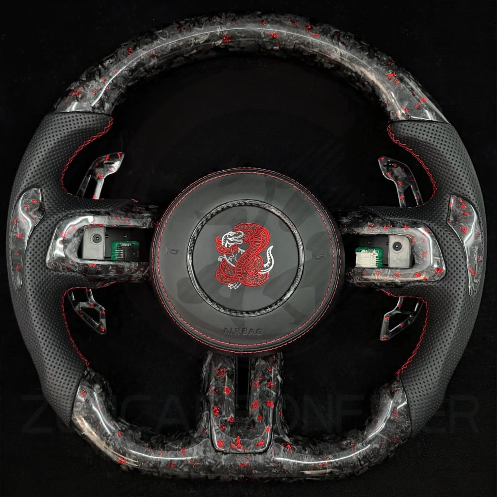 2015-2023 S550 Ford Mustang Carbon Fiber Steering Wheel - Steering Wheels
