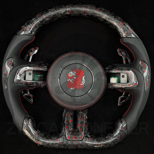 2015-2023 S550 Ford Mustang Carbon Fiber Steering Wheel - Steering Wheels