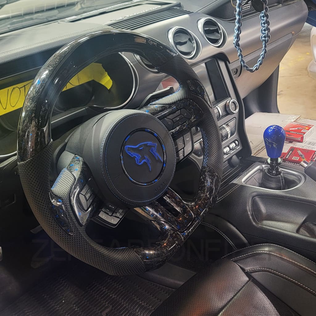 2015-2023 S550 Ford Mustang Carbon Fiber Steering Wheel - Steering Wheels
