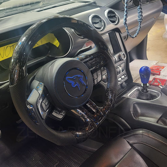 2015-2023 S550 Ford Mustang Carbon Fiber Steering Wheel - Steering Wheels