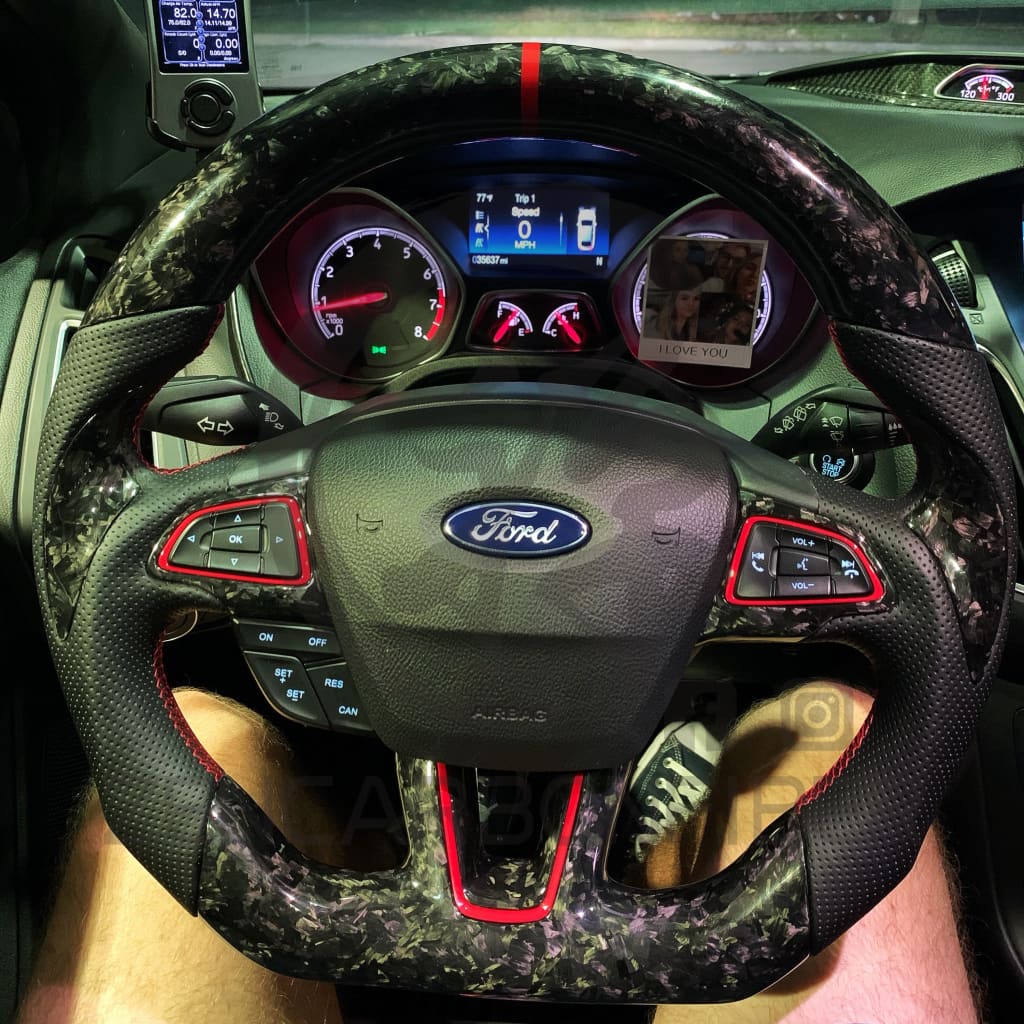 2015+ Ford Focus ST/RS Carbon Fiber Steering Wheel - Steering Wheels