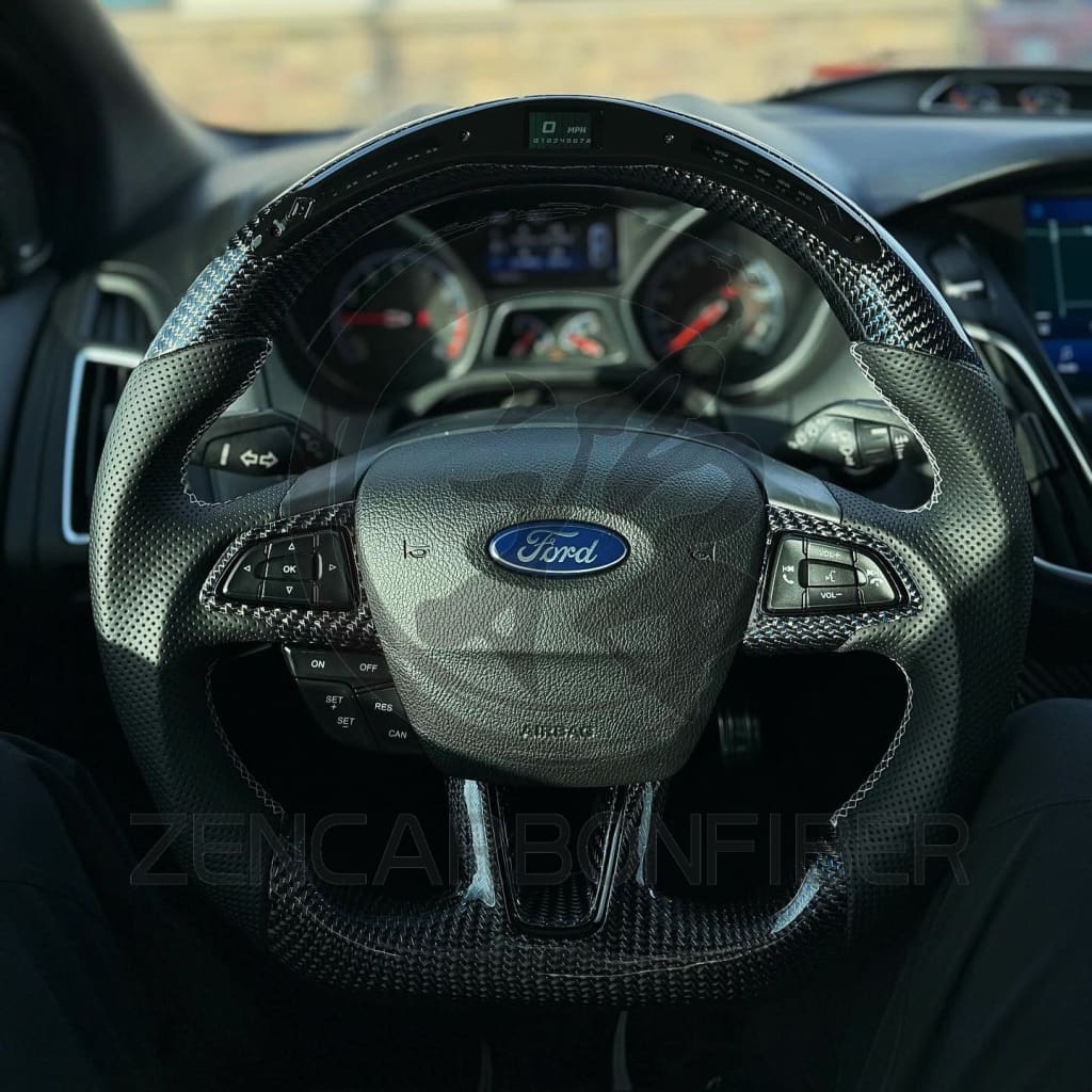 2015+ Ford Focus ST/RS Carbon Fiber Steering Wheel - Steering Wheels