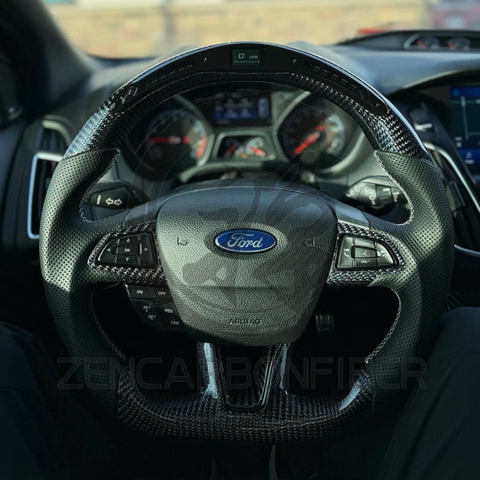 2015+ Ford Focus ST/RS Carbon Fiber Steering Wheel - Steering Wheels