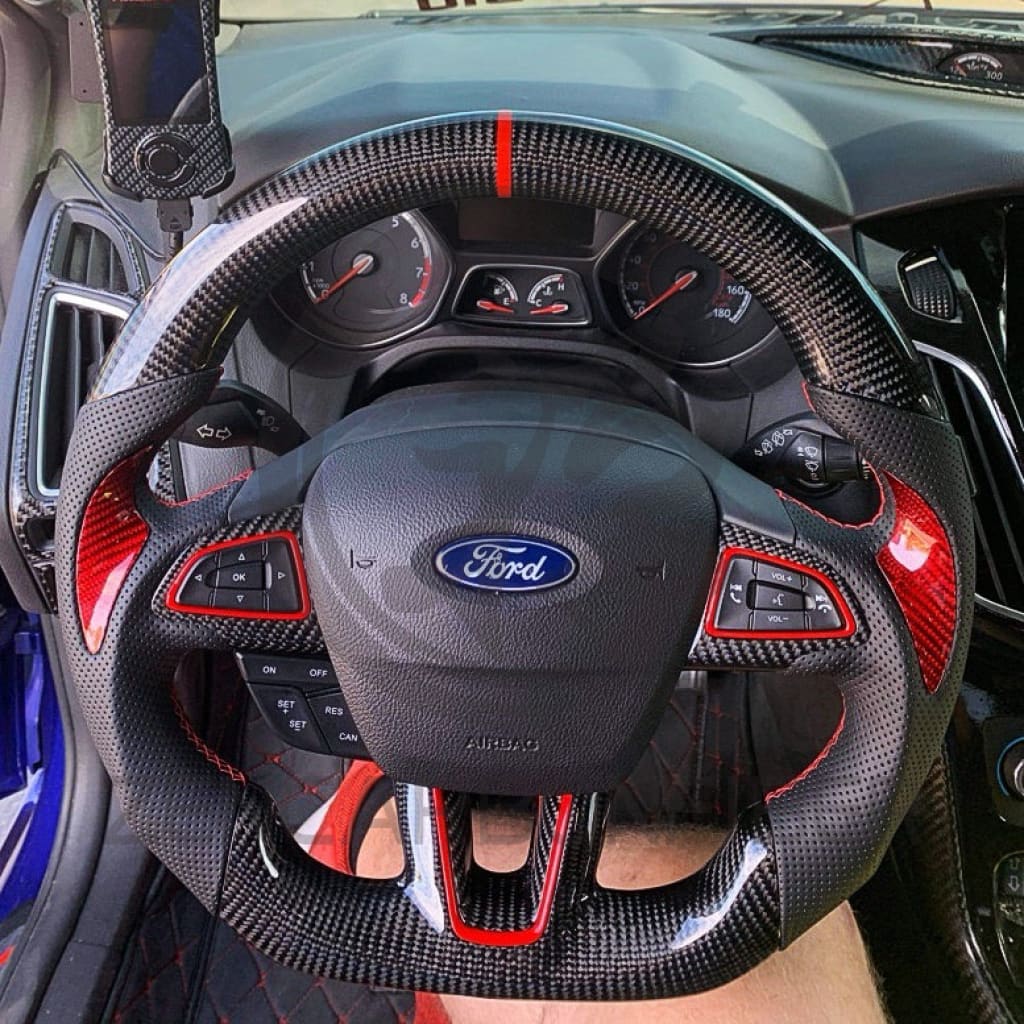 2015+ Ford Focus ST/RS Carbon Fiber Steering Wheel - Steering Wheels