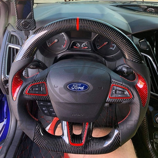 2015+ Ford Focus ST/RS Carbon Fiber Steering Wheel - Steering Wheels