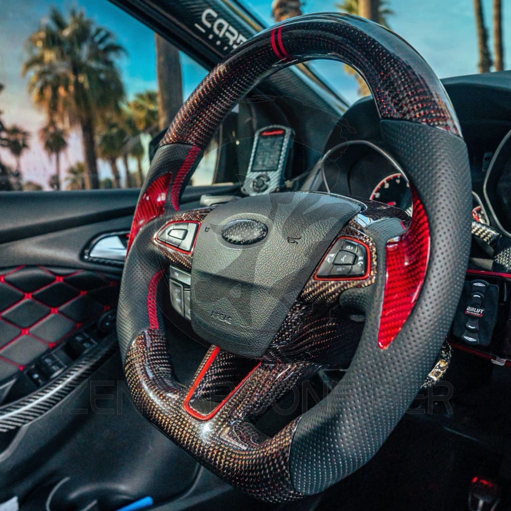 2015+ Ford Focus ST/RS Carbon Fiber Steering Wheel - Steering Wheels