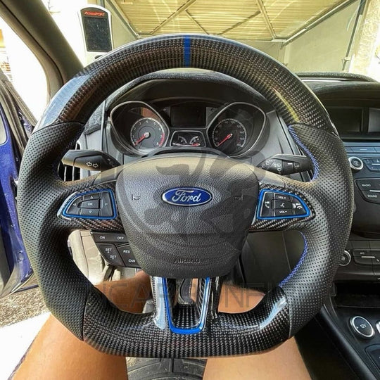 2015+ Ford Focus ST/RS Carbon Fiber Steering Wheel - Steering Wheels