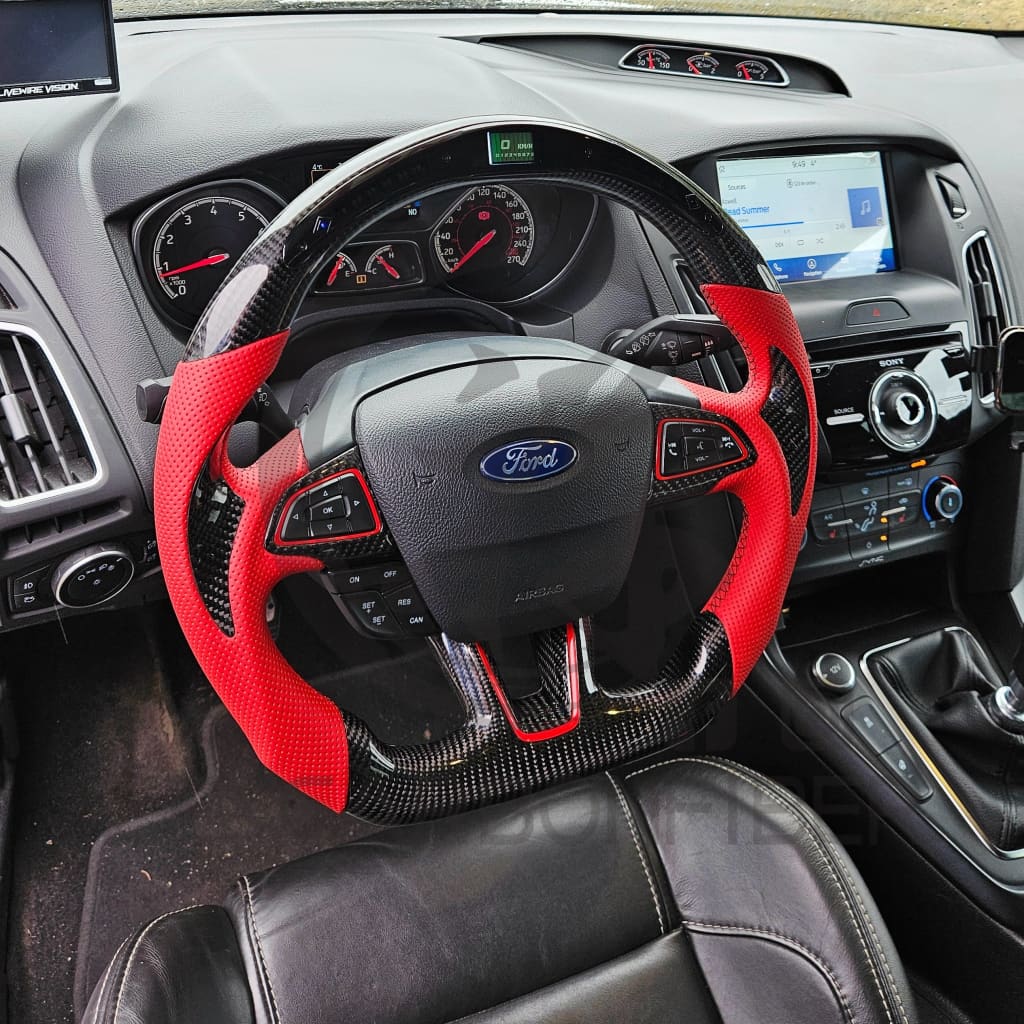 2015+ Ford Focus ST/RS Carbon Fiber Steering Wheel - Steering Wheels