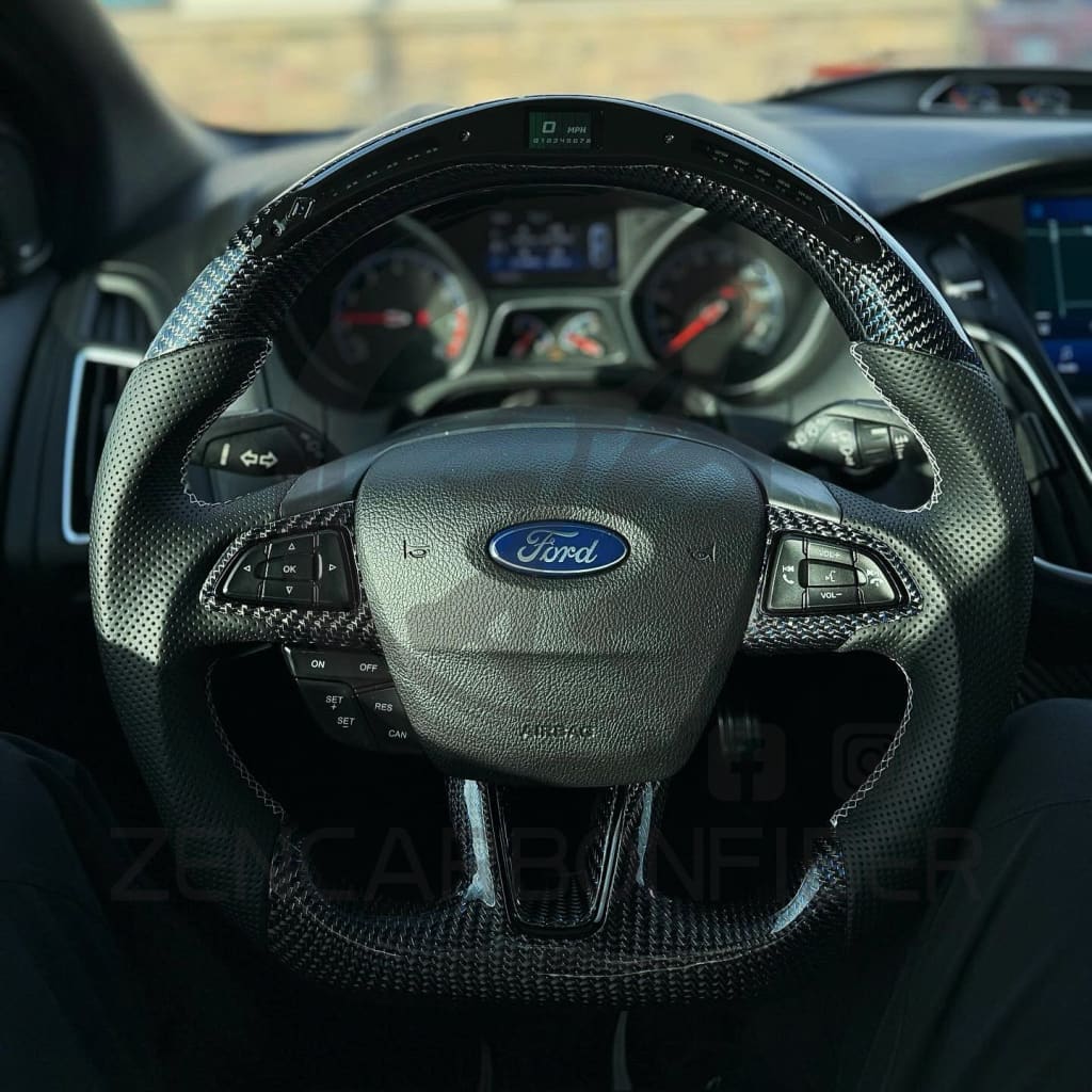 2015+ Ford Focus ST/RS Carbon Fiber Steering Wheel - Steering Wheels