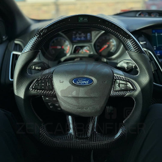 2015+ Ford Focus ST/RS Carbon Fiber Steering Wheel - Steering Wheels