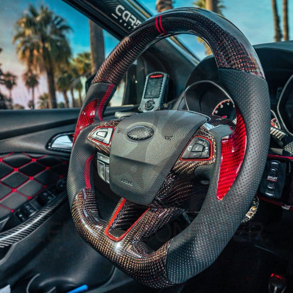 2015+ Ford Focus ST/RS Carbon Fiber Steering Wheel - Steering Wheels