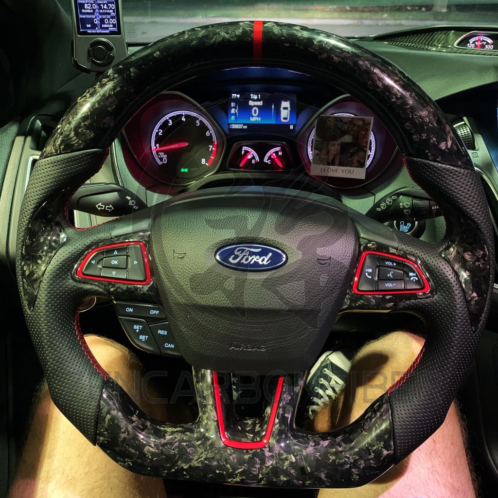 2015+ Ford Focus ST/RS Carbon Fiber Steering Wheel - Steering Wheels