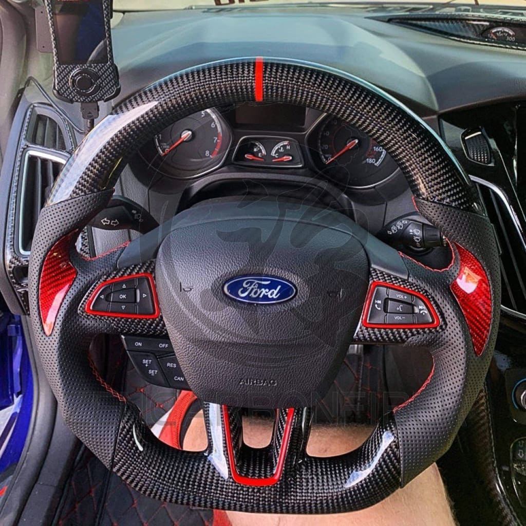 2015+ Ford Focus ST/RS Carbon Fiber Steering Wheel - Steering Wheels
