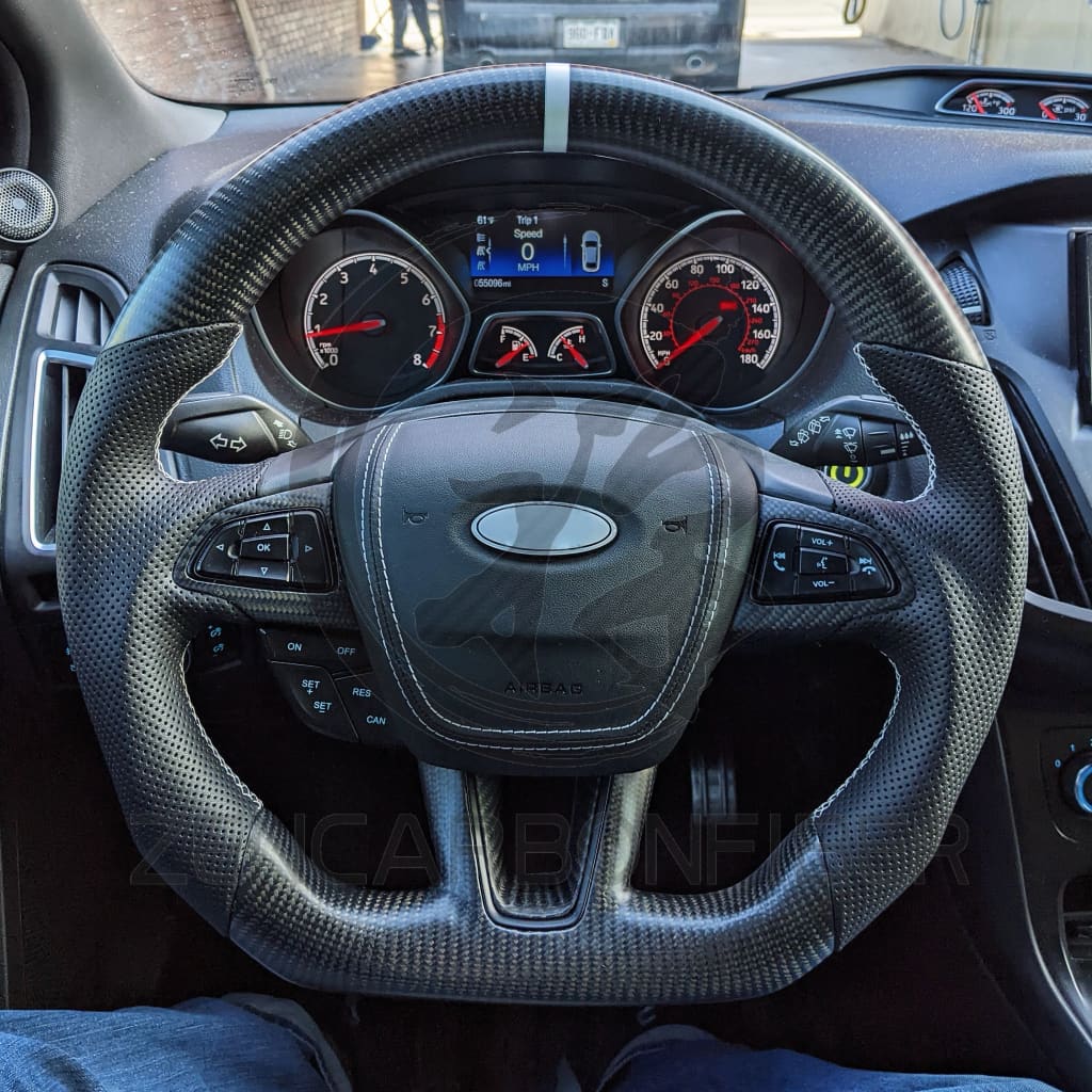 2015+ Ford Focus ST/RS Carbon Fiber Steering Wheel - Steering Wheels