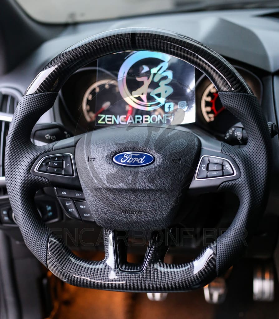 2015+ Ford Focus ST/RS Carbon Fiber Steering Wheel - Steering Wheels