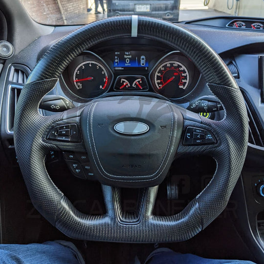 2015+ Ford Focus ST/RS Carbon Fiber Steering Wheel - Steering Wheels