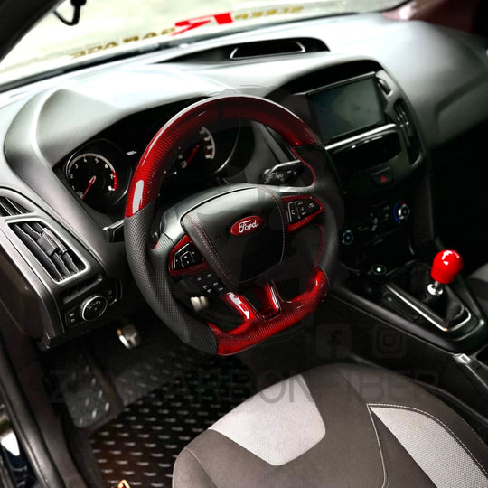 2015+ Ford Focus ST/RS Carbon Fiber Steering Wheel Steering Wheels