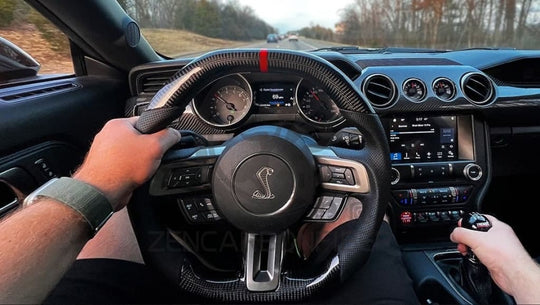 2015+ S550 Ford Mustang Carbon Fiber Steering Wheel