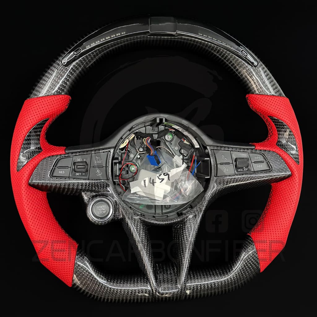 2016-2019 Alfa Romeo Giulia/Stelvio Carbon Fiber Steering Wheel - Steering Wheels
