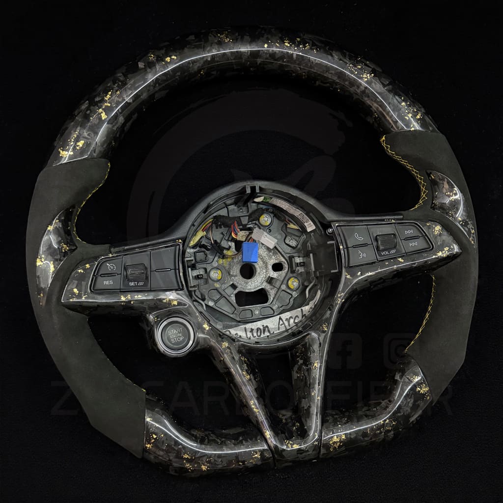 2016-2019 Alfa Romeo Giulia/Stelvio Carbon Fiber Steering Wheel - Steering Wheels