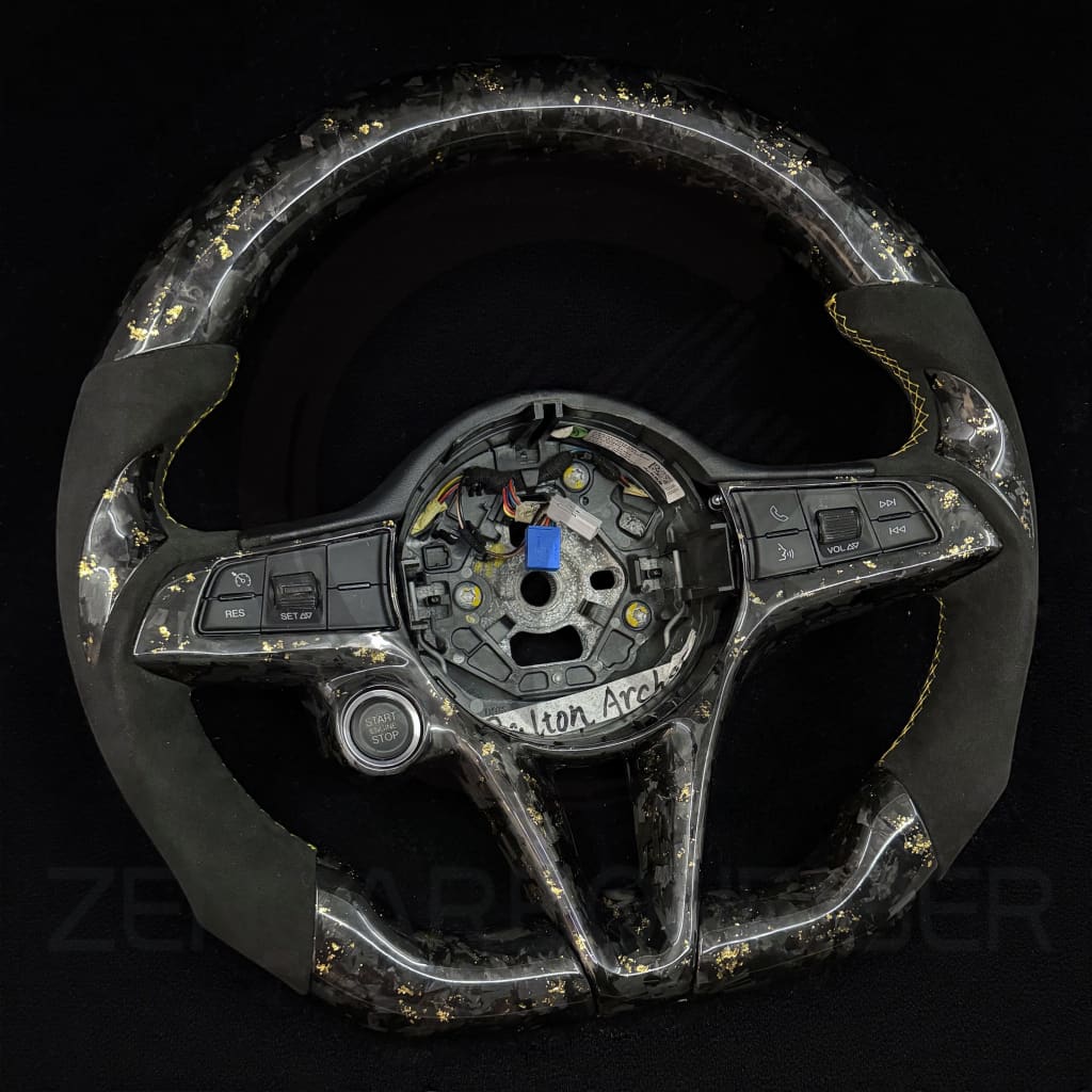 2016-2019 Alfa Romeo Giulia/Stelvio Carbon Fiber Steering Wheel - Steering Wheels