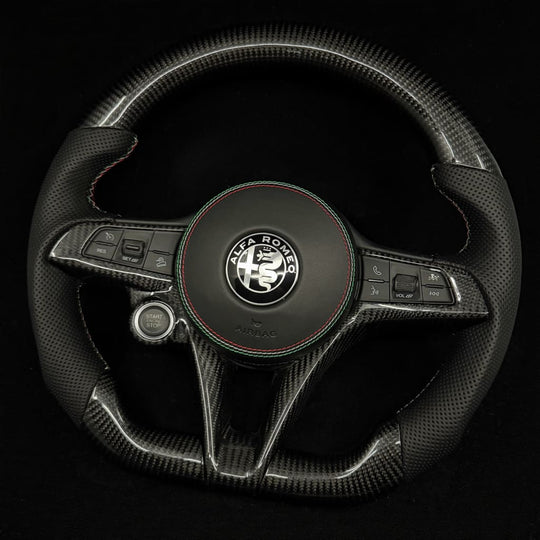 2016-2019 Alfa Romeo Giulia/Stelvio Carbon Fiber Steering Wheel - Steering Wheels