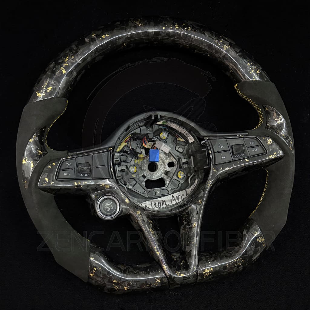 2016-2019 Alfa Romeo Giulia/Stelvio Carbon Fiber Steering Wheel - Steering Wheels