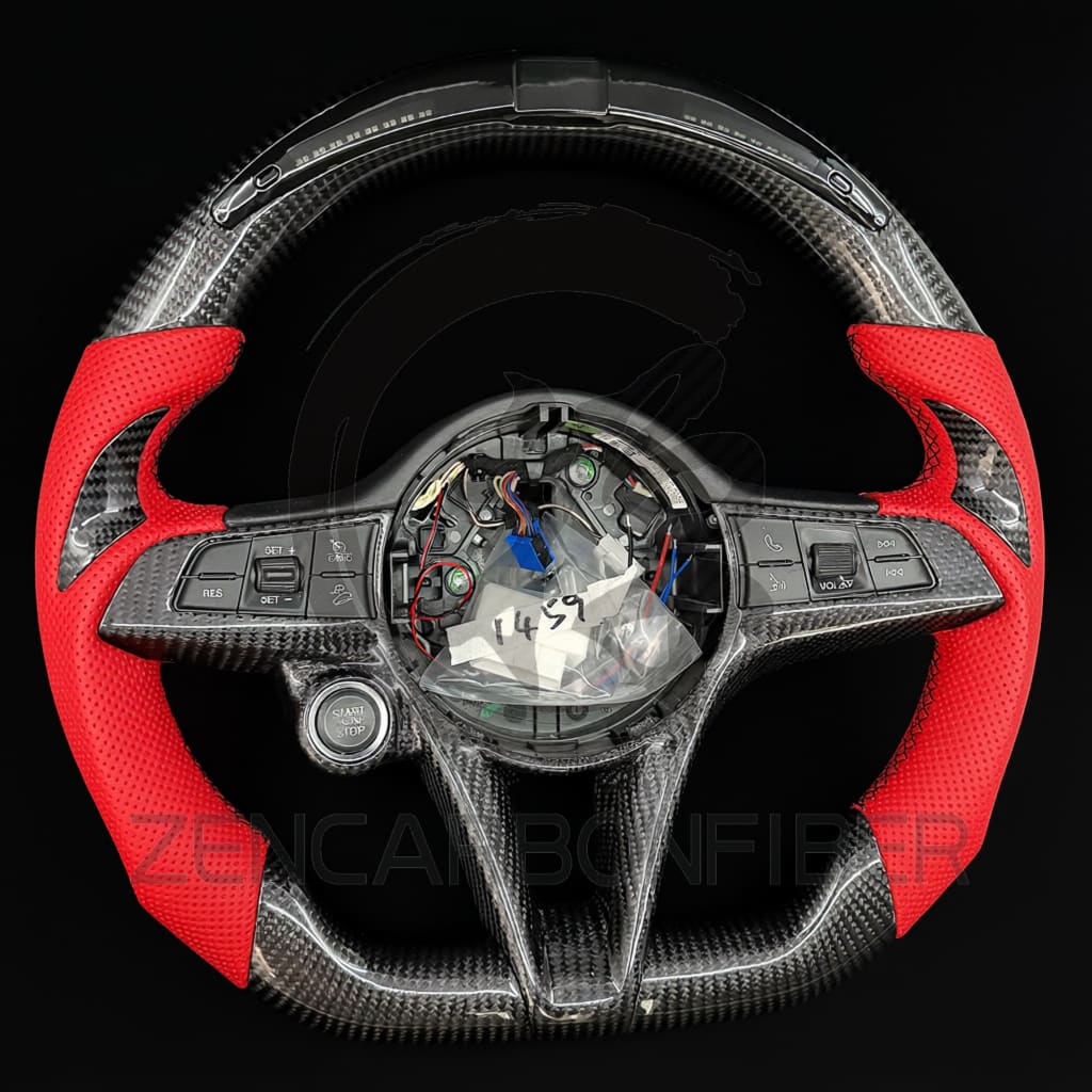 2016-2019 Alfa Romeo Giulia/Stelvio Carbon Fiber Steering Wheel - Steering Wheels