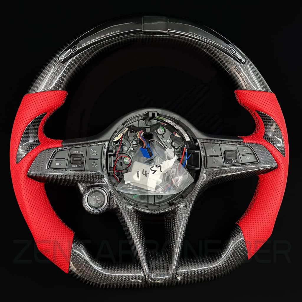 2016-2019 Alfa Romeo Giulia/Stelvio Carbon Fiber Steering Wheel - Steering Wheels