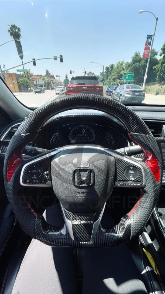 2016-2021 10Th Gen Honda Civic Carbon Fiber Steering Wheel