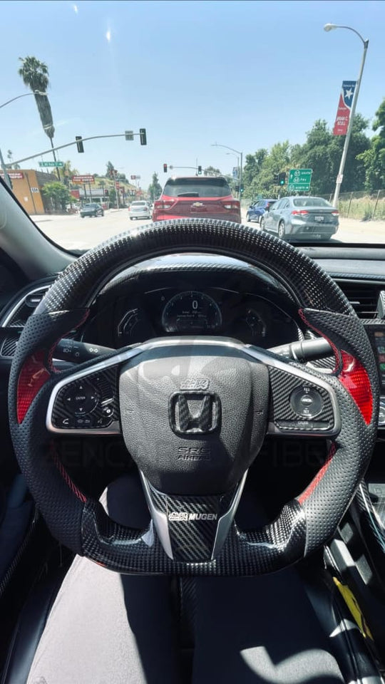 2016-2021 10Th Gen Honda Civic Carbon Fiber Steering Wheel