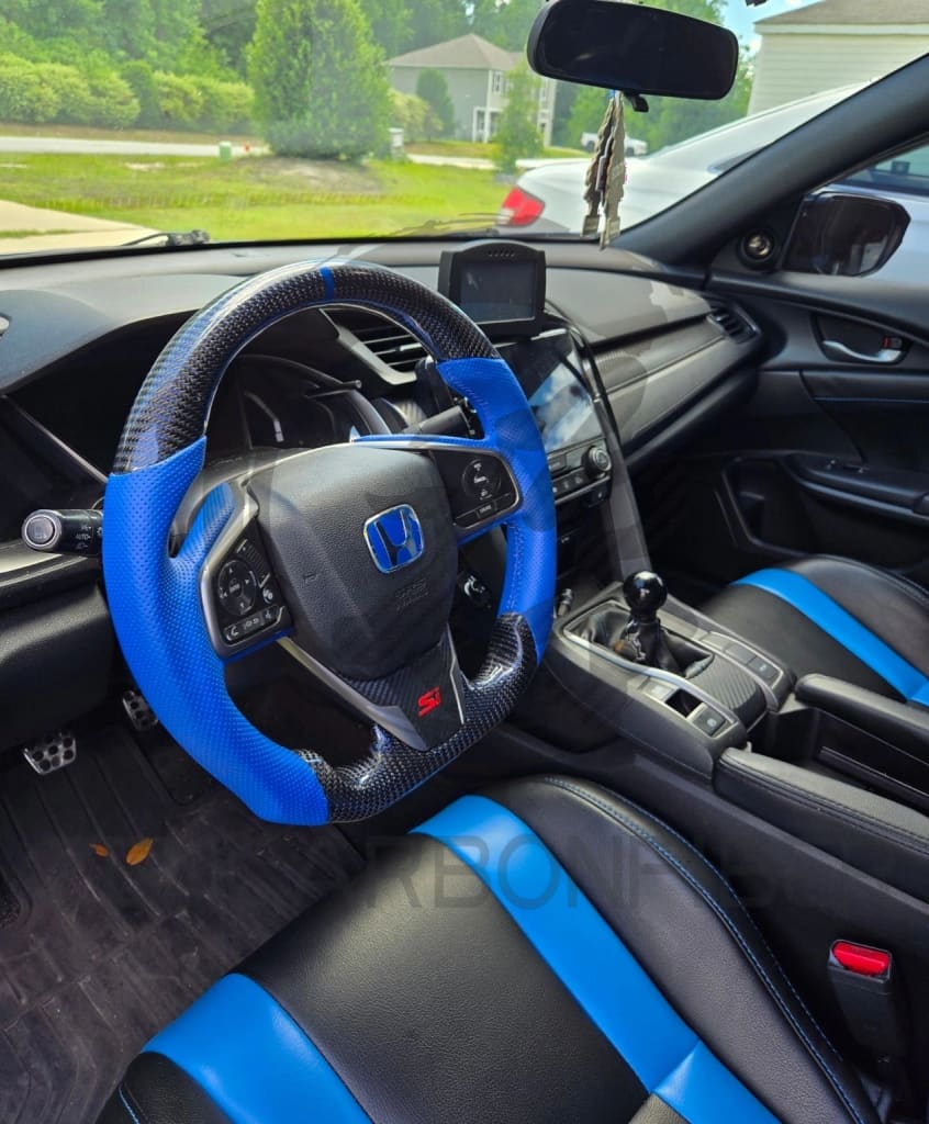 2016-2021 10Th Gen Honda Civic Carbon Fiber Steering Wheel
