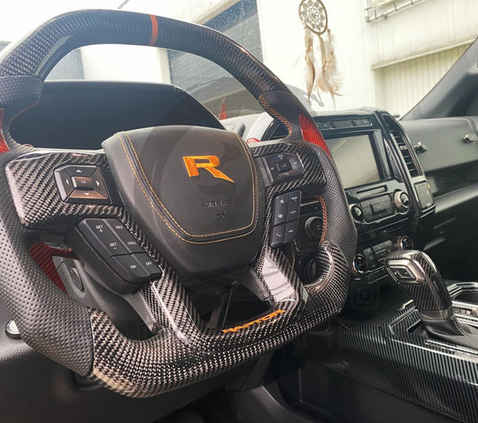 2017-2020 Ford F150 Raptor Carbon Fiber Steering Wheel Steering Wheels