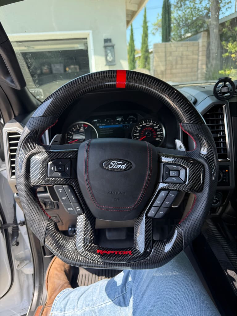 2017-2020 Ford F150 Raptor Carbon Fiber Steering Wheel Steering Wheels