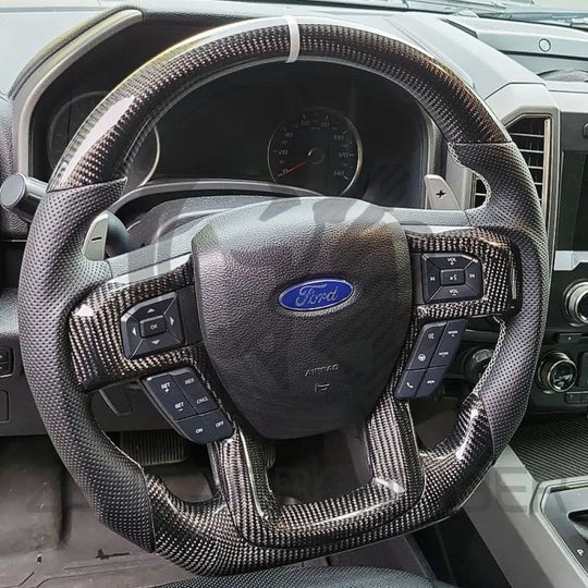 2017-2020 Ford F150 Raptor Carbon Fiber Steering Wheel - Steering Wheels