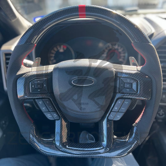 2017-2020 Ford F150 Raptor Carbon Fiber Steering Wheel - Steering Wheels