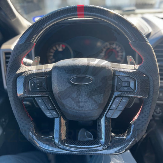 2017-2020 Ford F150 Raptor Carbon Fiber Steering Wheel - Steering Wheels