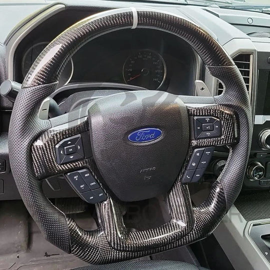 2017-2020 Ford F150 Raptor Carbon Fiber Steering Wheel - Steering Wheels