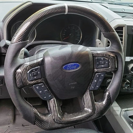 2017-2020 Ford F150 Raptor Carbon Fiber Steering Wheel - Steering Wheels